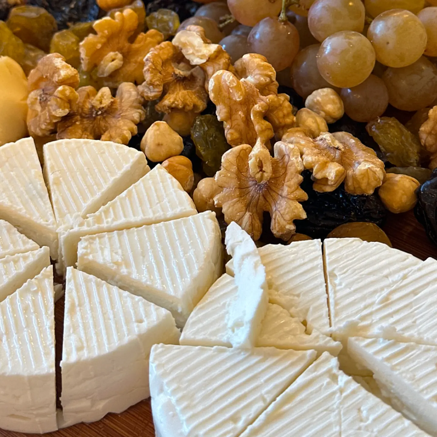 cheese and white grape