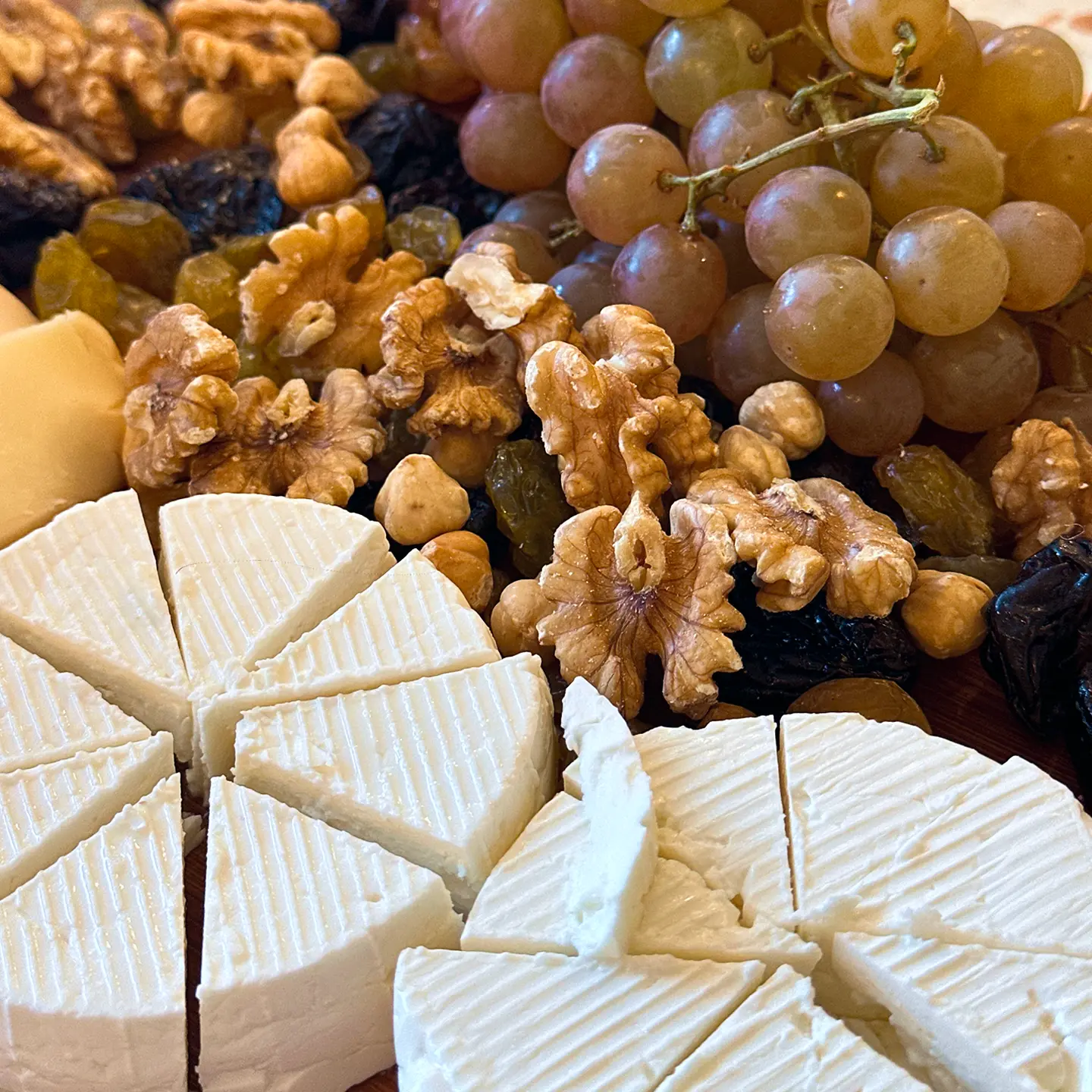 cheese and grapes